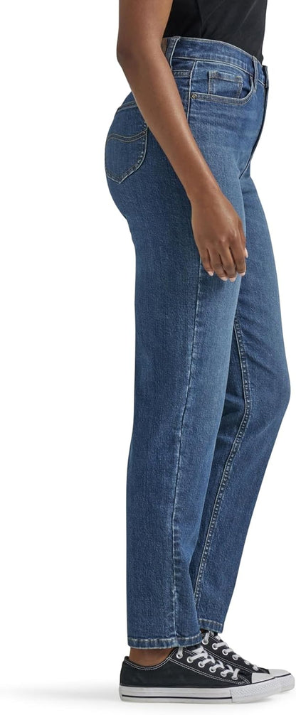 Elevate Your Style with Our Women's Legendary Mom Jean - High Rise, Straight Leg in One Tone, Size S