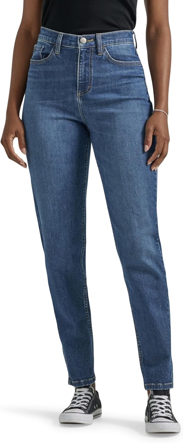 Elevate Your Style with Our Women's Legendary Mom Jean - High Rise, Straight Leg in One Tone, Size S