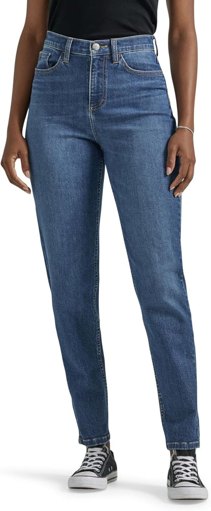 Elevate Your Style with Our Women's Legendary Mom Jean - High Rise, Straight Leg in One Tone, Size S